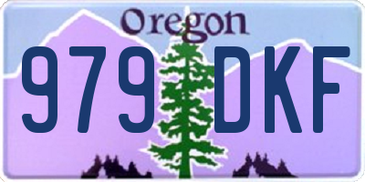 OR license plate 979DKF