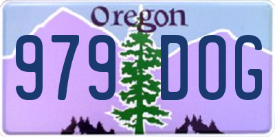 OR license plate 979DOG