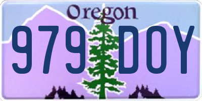 OR license plate 979DOY