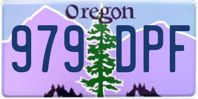 OR license plate 979DPF