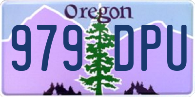 OR license plate 979DPU