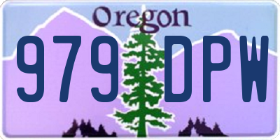 OR license plate 979DPW