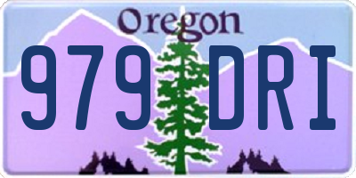 OR license plate 979DRI
