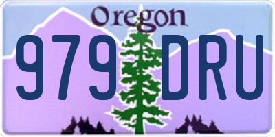 OR license plate 979DRU