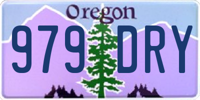 OR license plate 979DRY