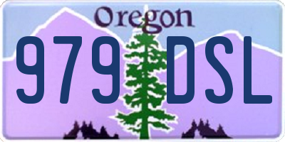 OR license plate 979DSL