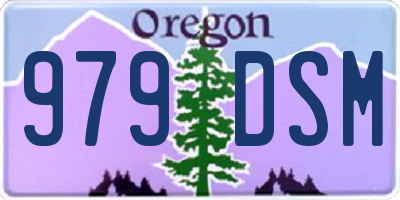 OR license plate 979DSM