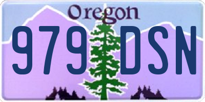 OR license plate 979DSN