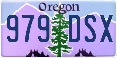 OR license plate 979DSX