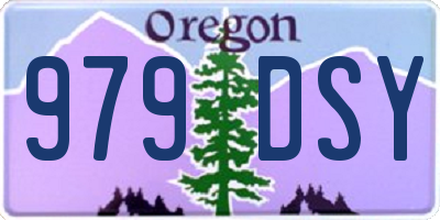 OR license plate 979DSY