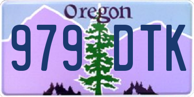 OR license plate 979DTK