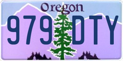 OR license plate 979DTY