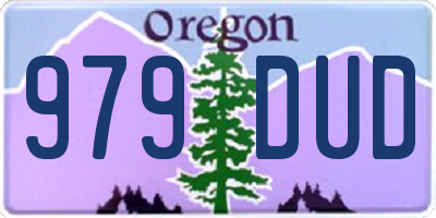 OR license plate 979DUD