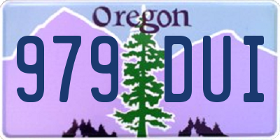 OR license plate 979DUI