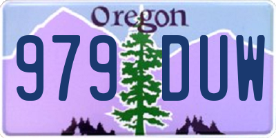 OR license plate 979DUW