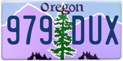 OR license plate 979DUX