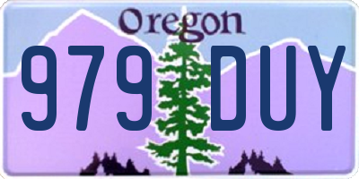 OR license plate 979DUY