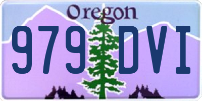 OR license plate 979DVI