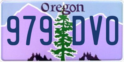 OR license plate 979DVO