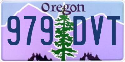 OR license plate 979DVT