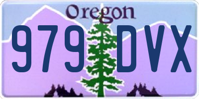 OR license plate 979DVX
