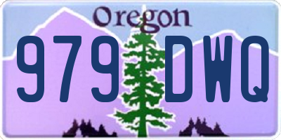 OR license plate 979DWQ