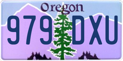 OR license plate 979DXU