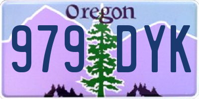 OR license plate 979DYK