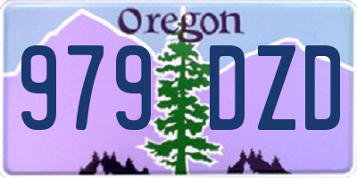OR license plate 979DZD
