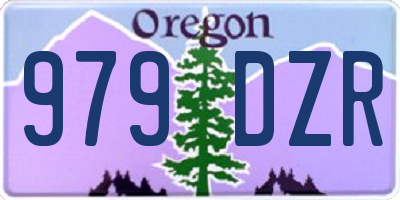 OR license plate 979DZR