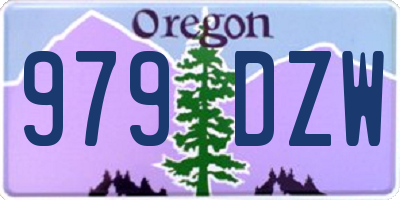 OR license plate 979DZW