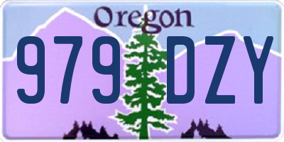 OR license plate 979DZY