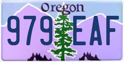OR license plate 979EAF