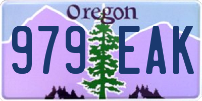 OR license plate 979EAK