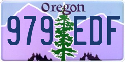 OR license plate 979EDF