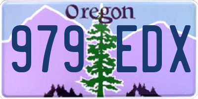 OR license plate 979EDX