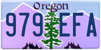 OR license plate 979EFA