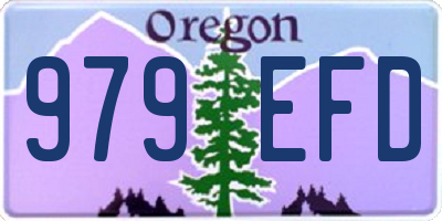 OR license plate 979EFD