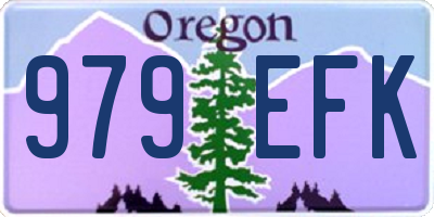 OR license plate 979EFK
