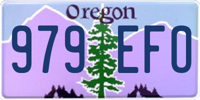 OR license plate 979EFO