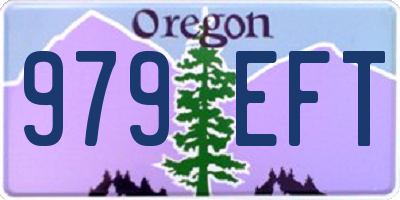 OR license plate 979EFT