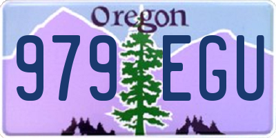 OR license plate 979EGU