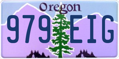 OR license plate 979EIG