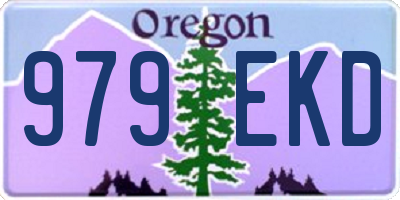 OR license plate 979EKD