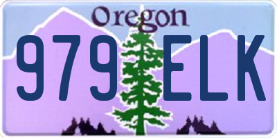 OR license plate 979ELK