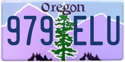 OR license plate 979ELU