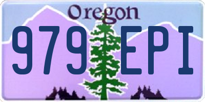 OR license plate 979EPI