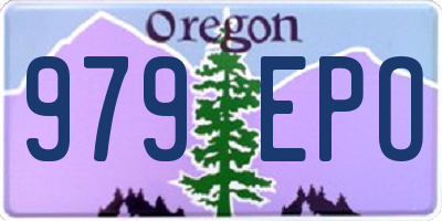 OR license plate 979EPO
