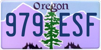 OR license plate 979ESF