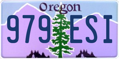 OR license plate 979ESI